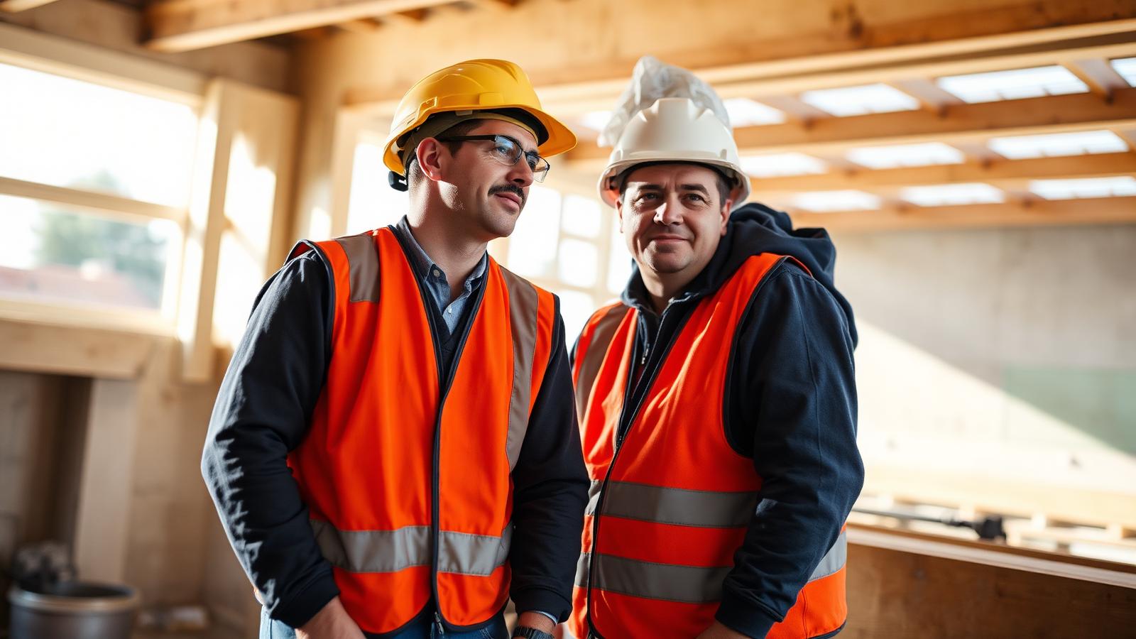 Handwerker-Team bei der Arbeit