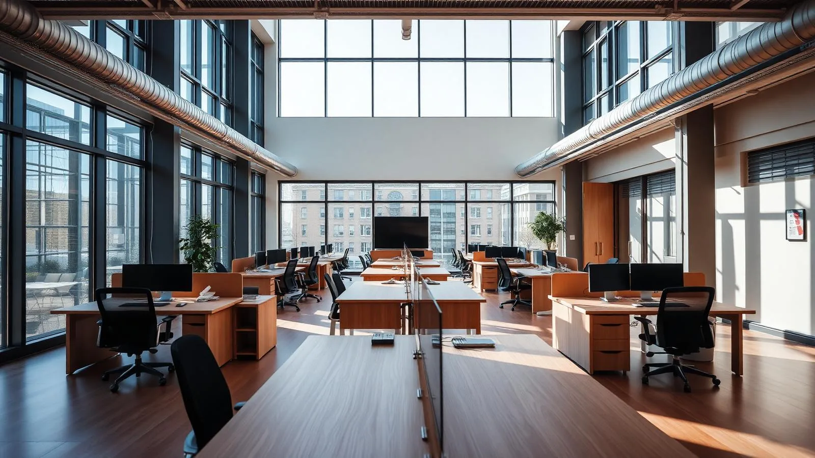 Modern eingerichtetes Büro, Büroversicherung für Ausstattung und Technik