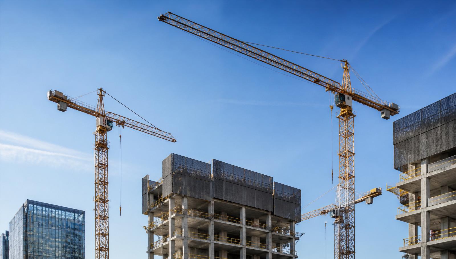 Handschlag auf einer Baustelle